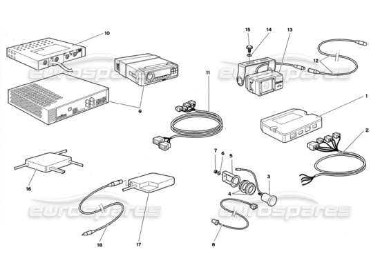 a part diagram from the Lamborghini Diablo GT (1999) parts catalogue