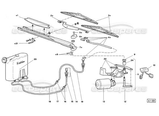 a part diagram from the Lamborghini Diablo GT (1999) parts catalogue