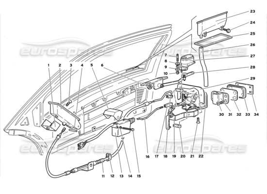 a part diagram from the Lamborghini Diablo parts catalogue