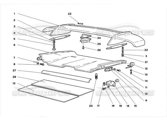 a part diagram from the Lamborghini Diablo GT (1999) parts catalogue