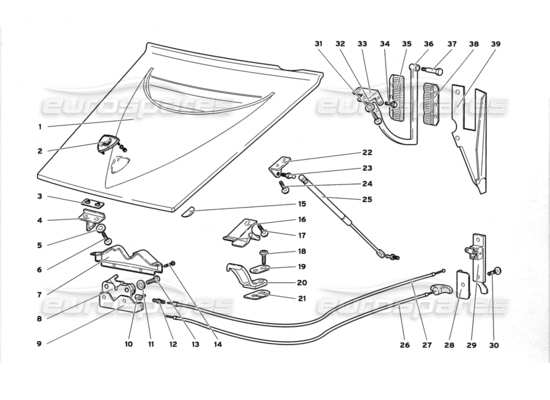 a part diagram from the Lamborghini Diablo GT (1999) parts catalogue