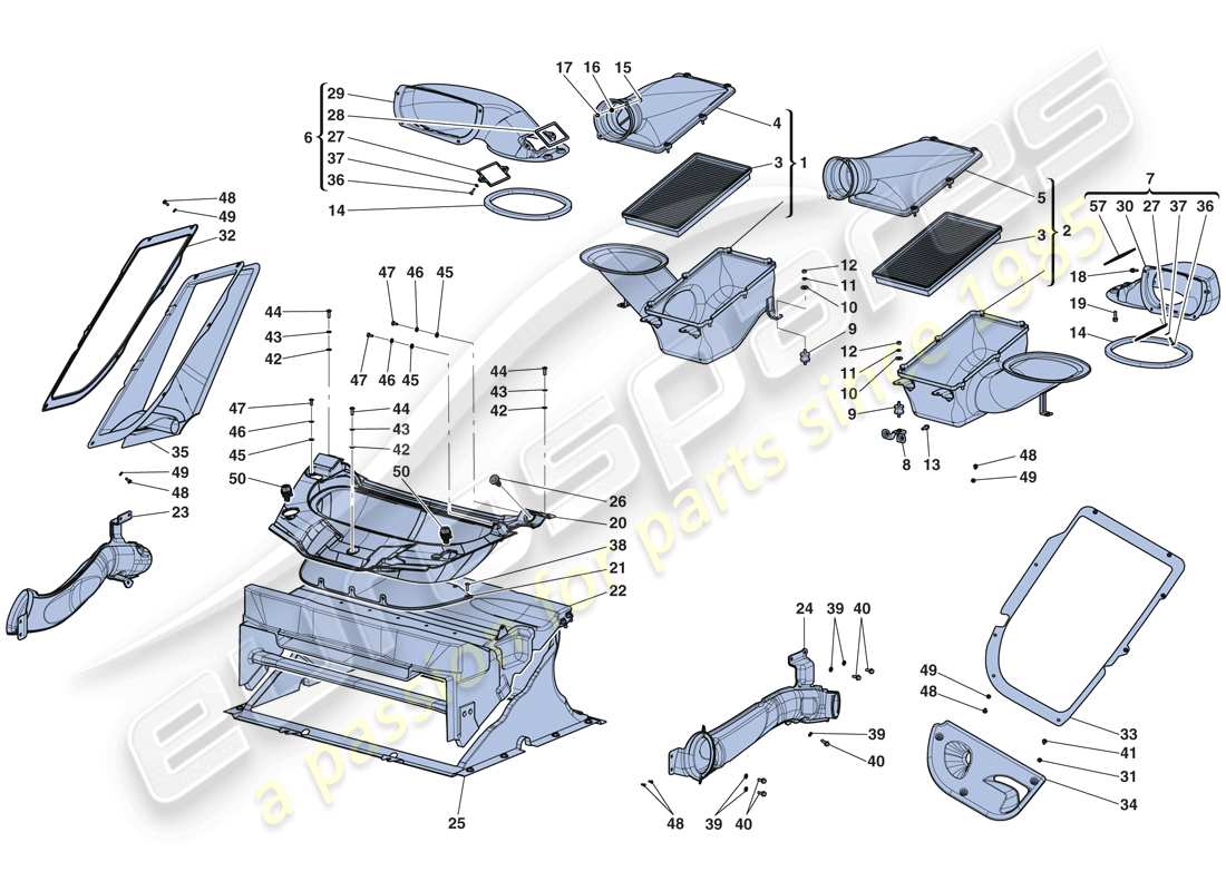 Ferrari LaFerrari Aperta (Europe) air intakes Part Diagram