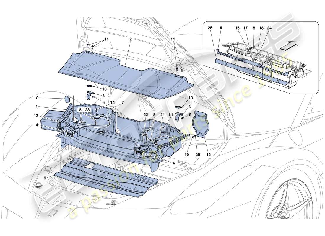 Ferrari LaFerrari Aperta (Europe) LUGGAGE COMPARTMENT MATS Part Diagram