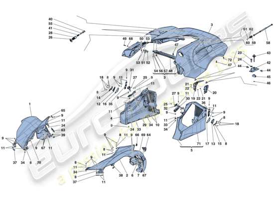 a part diagram from the Ferrari LaFerrari parts catalogue