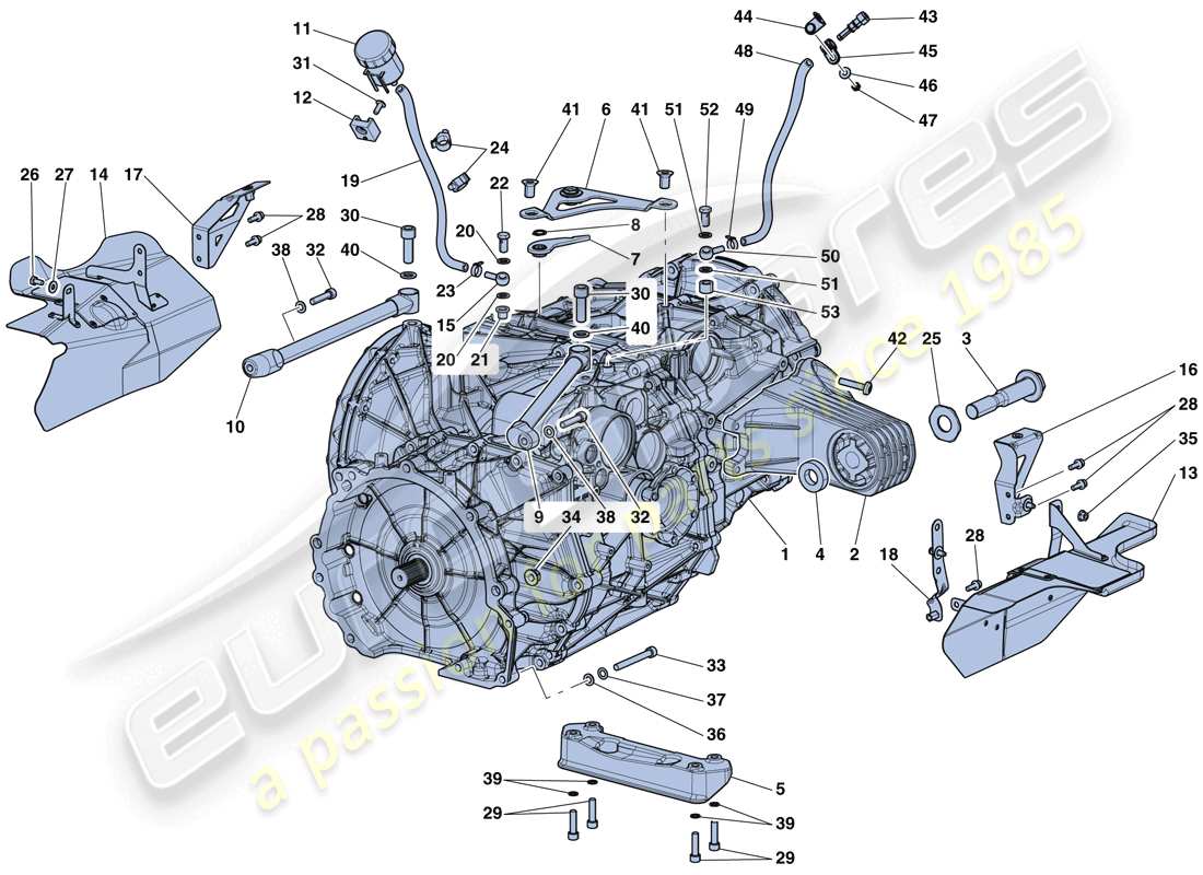 Ferrari LaFerrari Aperta (USA) COMPLETE GEARBOX Part Diagram