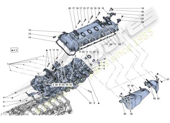 a part diagram from the Ferrari LaFerrari parts catalogue