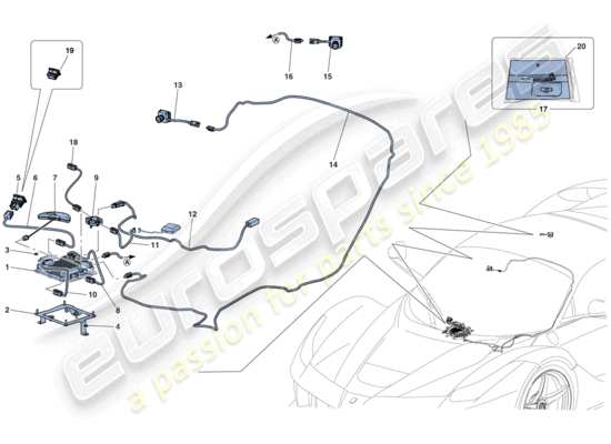 a part diagram from the Ferrari LaFerrari parts catalogue