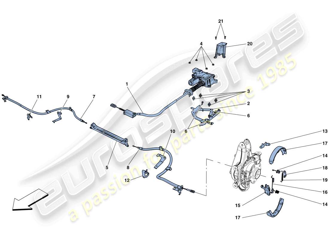 Ferrari GTC4 Lusso (Europe) PARKING BRAKE CONTROL Part Diagram