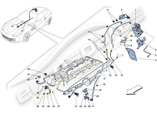 a part diagram from the Ferrari GTC4 Lusso (Europe) parts catalogue