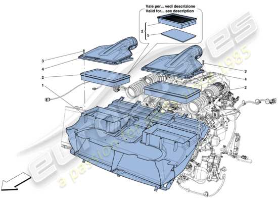 a part diagram from the Ferrari GTC4 Lusso (Europe) parts catalogue