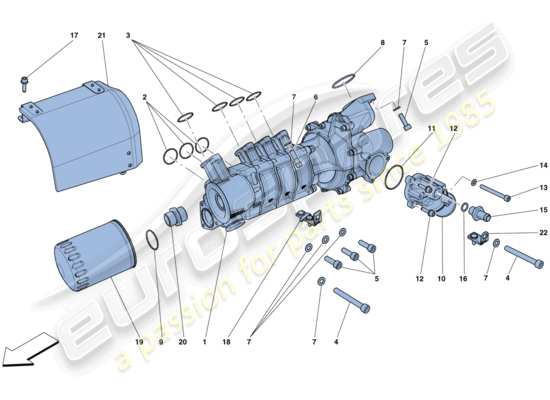 a part diagram from the Ferrari GTC4 parts catalogue