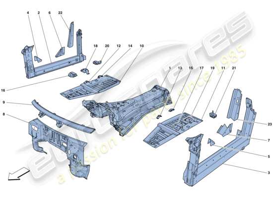 a part diagram from the Ferrari GTC4 Lusso (Europe) parts catalogue