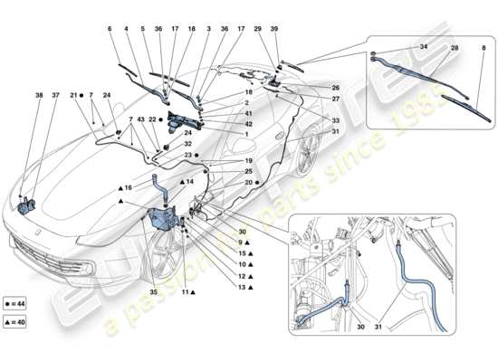 a part diagram from the Ferrari GTC4 Lusso (Europe) parts catalogue