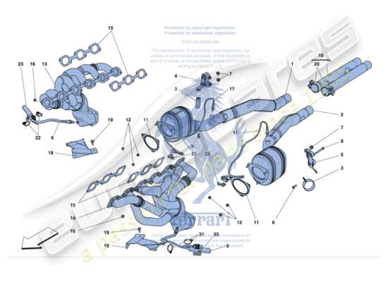 a part diagram from the Ferrari GTC4 parts catalogue