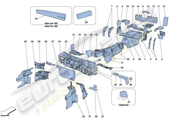 a part diagram from the Ferrari GTC4 parts catalogue