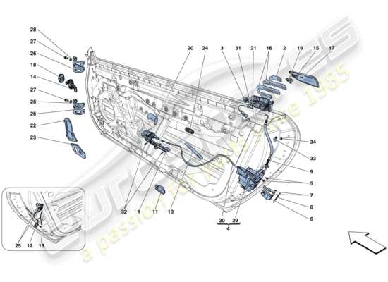 a part diagram from the Ferrari GTC4 parts catalogue