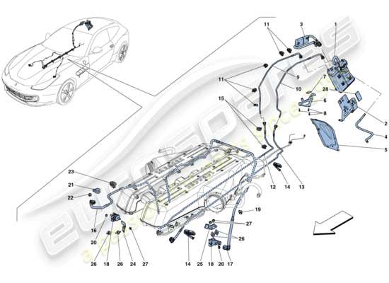 a part diagram from the Ferrari GTC4 Lusso (USA) parts catalogue