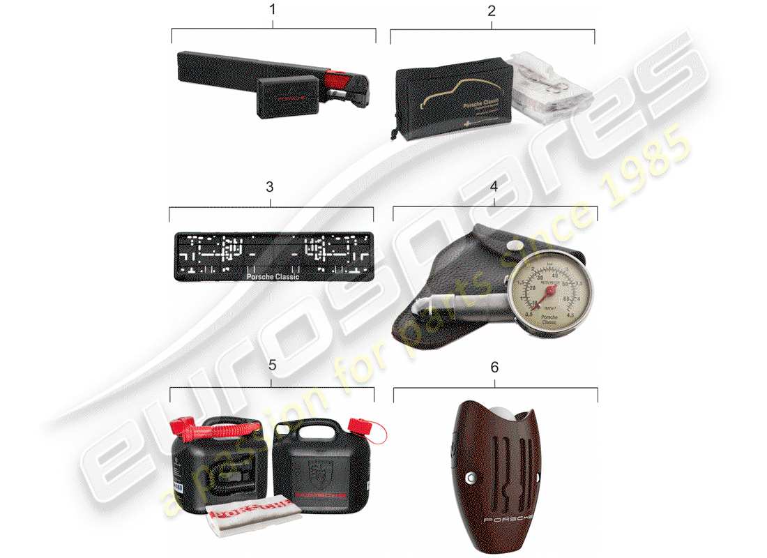 Porsche Classic accessories (1950) ACCESSORIES - PORSCHE CLASSIC Part Diagram