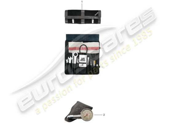 a part diagram from the Porsche Classic accessories parts catalogue