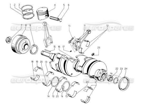 a part diagram from the Lamborghini Jalpa 3.5 (1984) parts catalogue