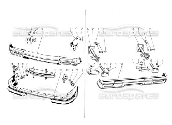 a part diagram from the Lamborghini Jalpa parts catalogue