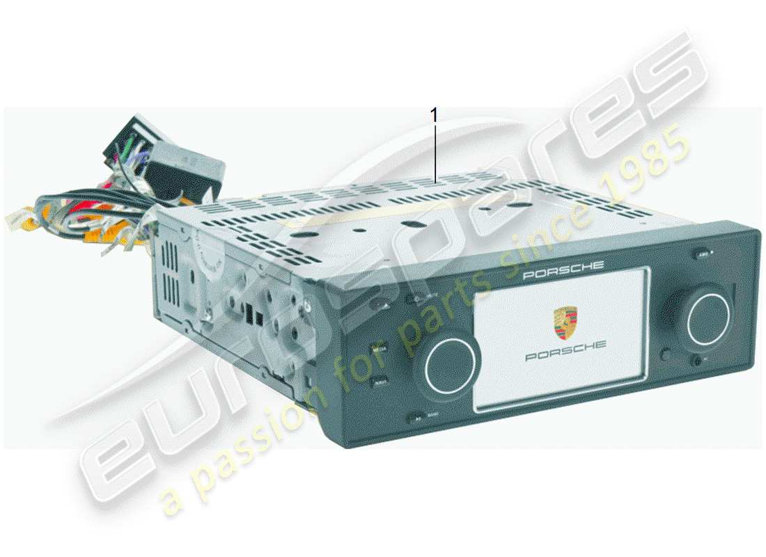 Porsche Classic accessories (1959) PORSCHE CLASSIC - RADIO UNIT - NAVIGATION SYSTEM Part Diagram