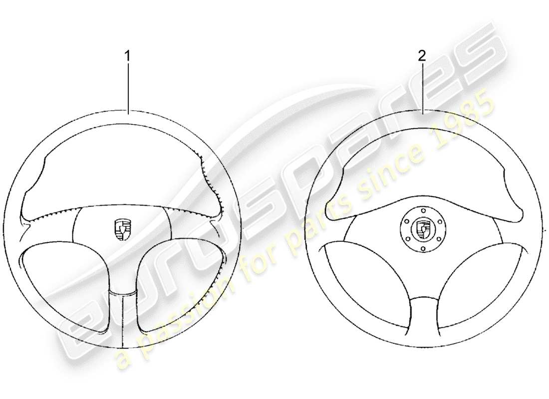 Porsche Classic accessories (1960) SPORTS STEERING WHEEL - WITHOUT: - AIRBAG Part Diagram