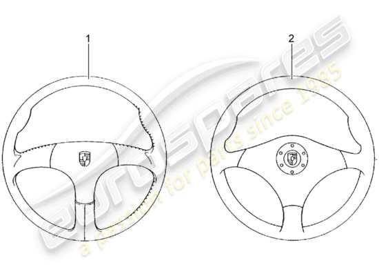 a part diagram from the Porsche Classic accessories parts catalogue