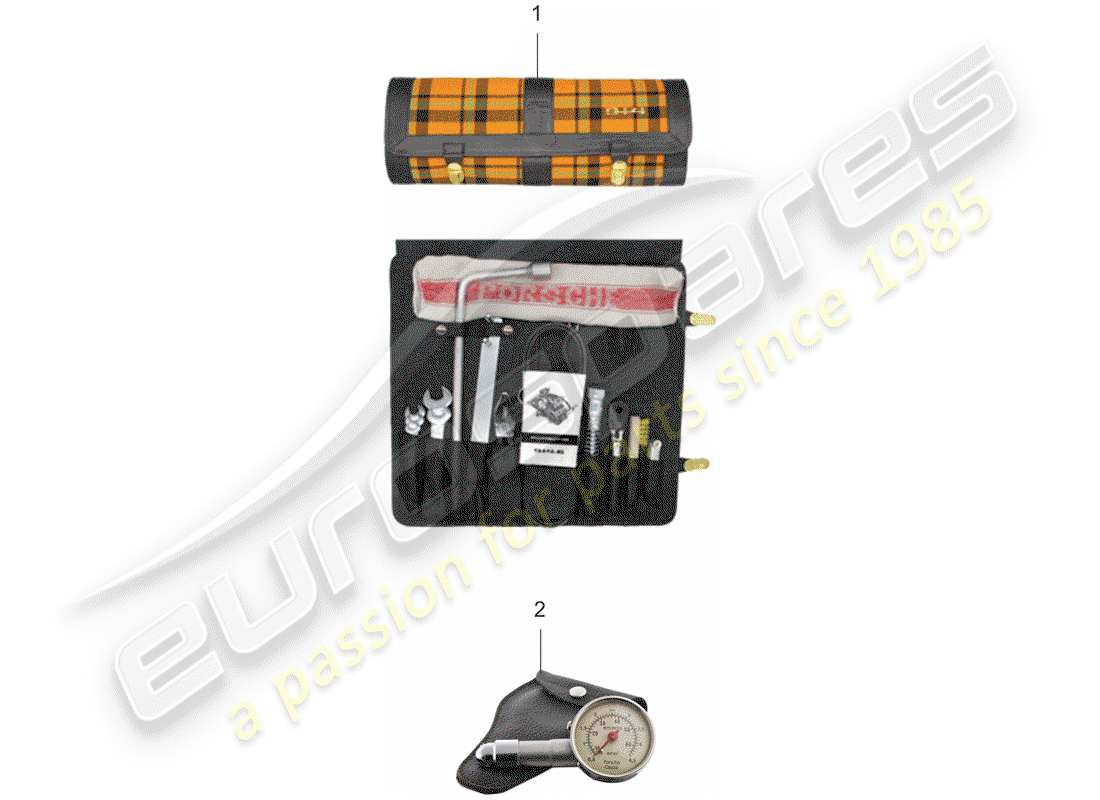 Porsche Classic accessories (1962) TOOL KIT BAG Part Diagram