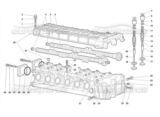 a part diagram from the Lamborghini Diablo parts catalogue