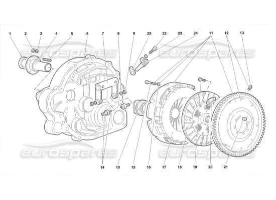 a part diagram from the Lamborghini Diablo parts catalogue