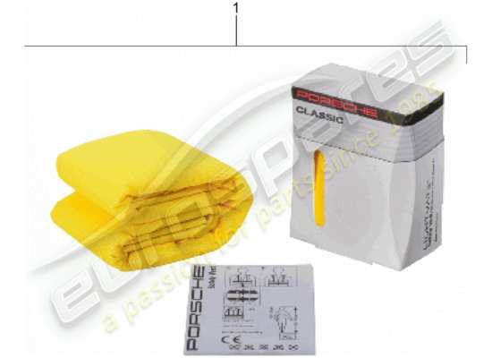 a part diagram from the Porsche Classic accessories parts catalogue