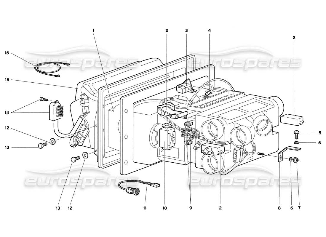 Lamborghini Diablo 6.0 (2001) Climate Control Parts Diagram