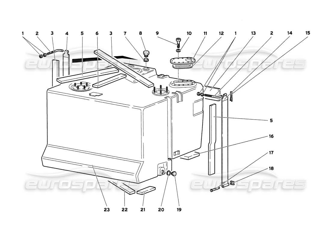 Lamborghini Diablo 6.0 (2001) fuel system (Valid for USA & Canada - March 2001) Parts Diagram