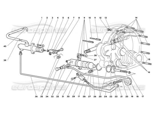 a part diagram from the Lamborghini Diablo parts catalogue