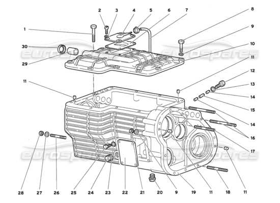 a part diagram from the Lamborghini Diablo parts catalogue