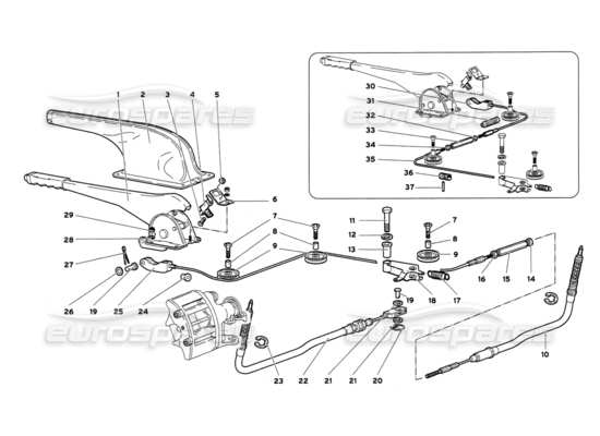 a part diagram from the Lamborghini Diablo parts catalogue