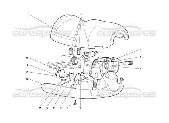 a part diagram from the Lamborghini Diablo parts catalogue