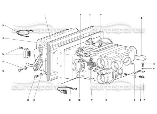 a part diagram from the Lamborghini Diablo parts catalogue