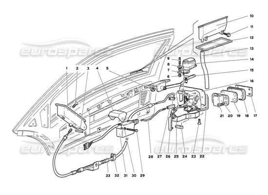 a part diagram from the Lamborghini Diablo parts catalogue