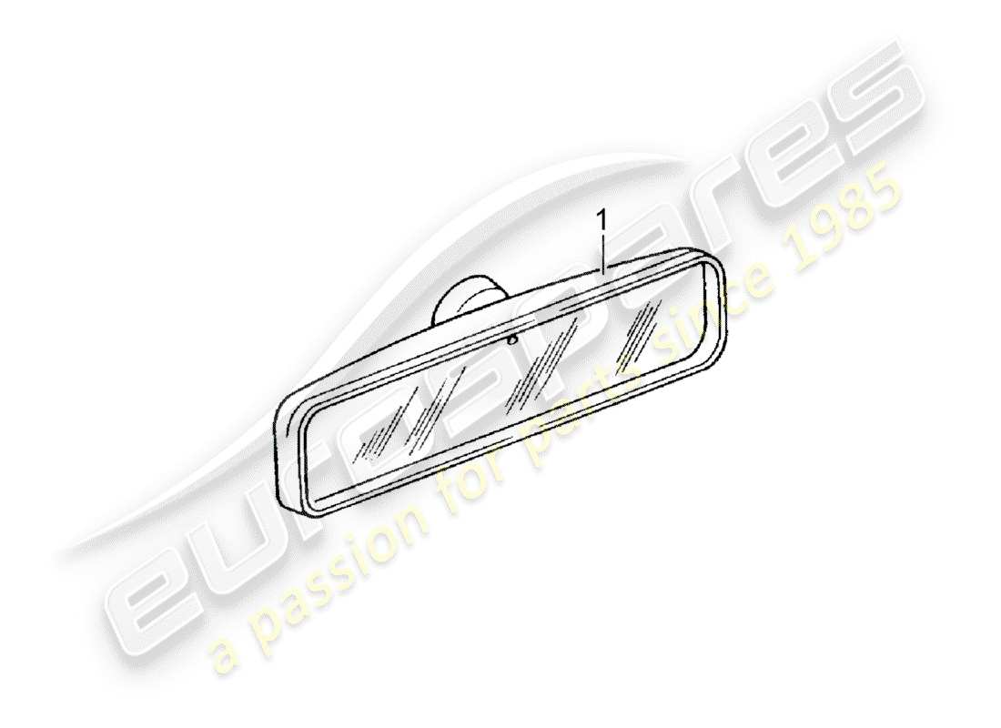 Porsche Classic accessories (1979) rear view mirror inner Part Diagram