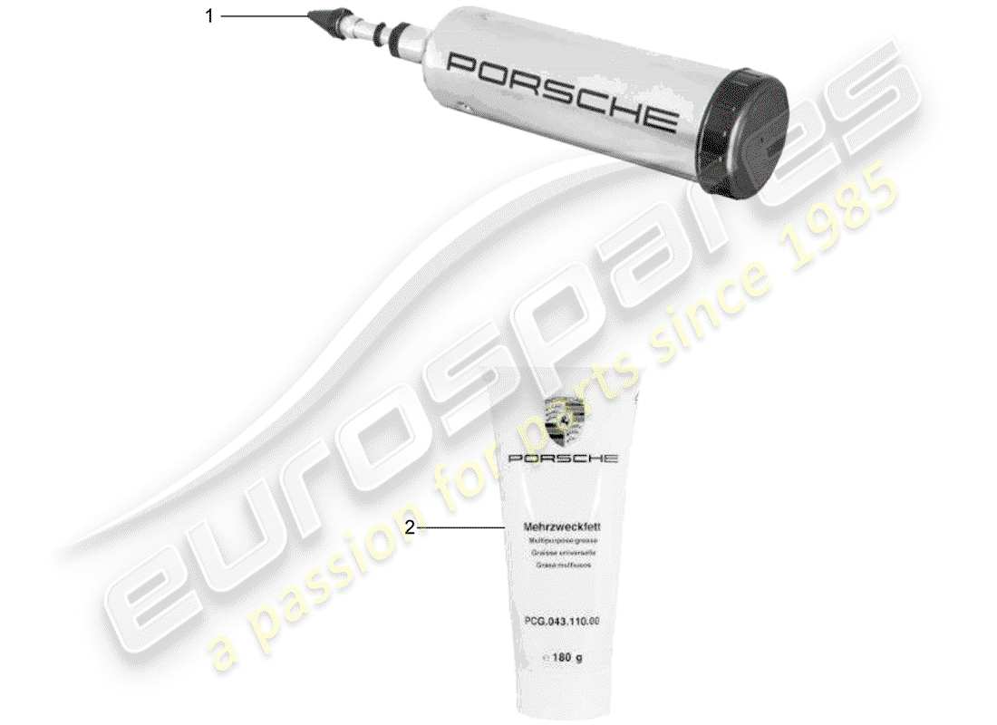 Porsche Classic accessories (1992) TOOL - LUBRICANTS Part Diagram