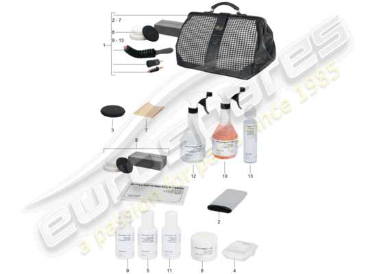 a part diagram from the Porsche Classic accessories (1992) parts catalogue