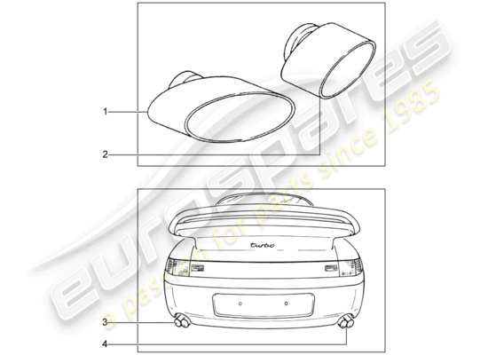 a part diagram from the Porsche Classic accessories (1993) parts catalogue