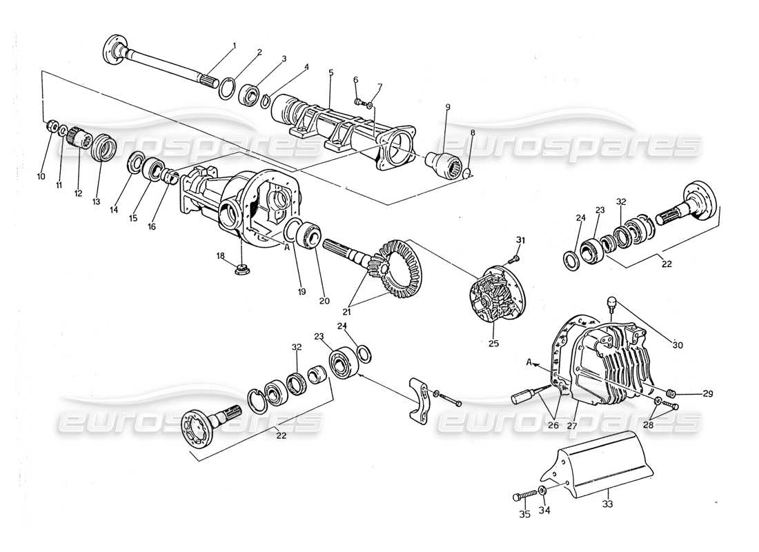 Maserati 2.24v DIFFERENTIAL Part Diagram