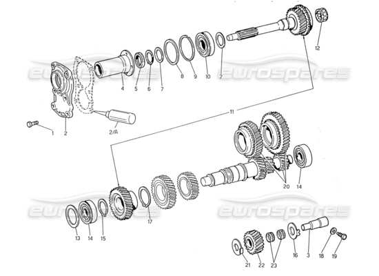 a part diagram from the Maserati Biturbo (1983-1995) parts catalogue