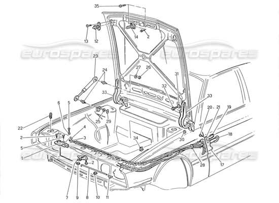 a part diagram from the Maserati Biturbo (1983-1995) parts catalogue