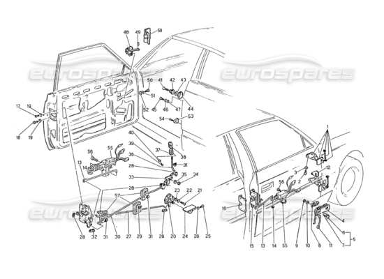 a part diagram from the Maserati Biturbo (1983-1995) parts catalogue