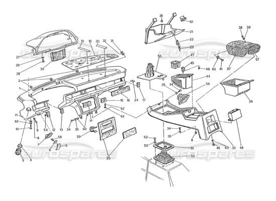 a part diagram from the Maserati Biturbo (1983-1995) parts catalogue