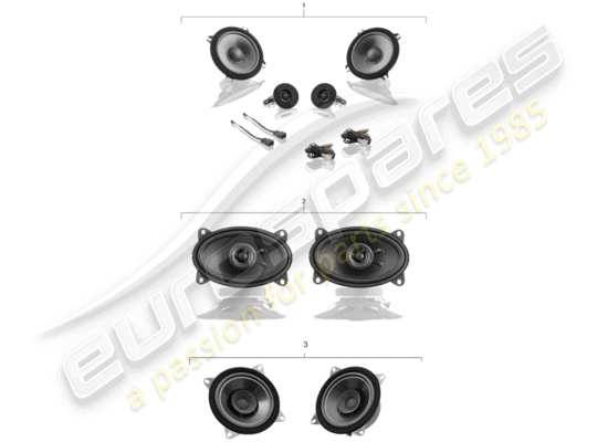 a part diagram from the Porsche Classic accessories (2000) parts catalogue